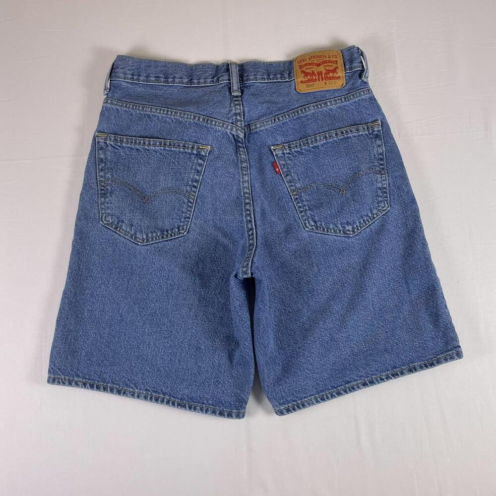 Levis 550 Denim Shorts W34 Mid Wash Jorts